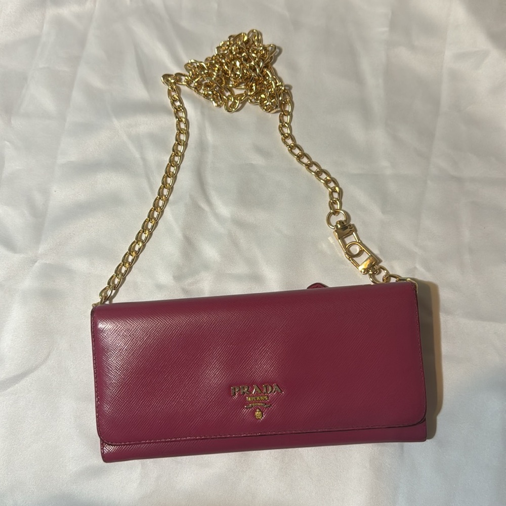Prada Peonia Saffiano leather wallet